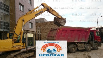 Прокладка наружных сетей канализации ,водопровода и теплотрассы СПб ул.Ушинского дом №14