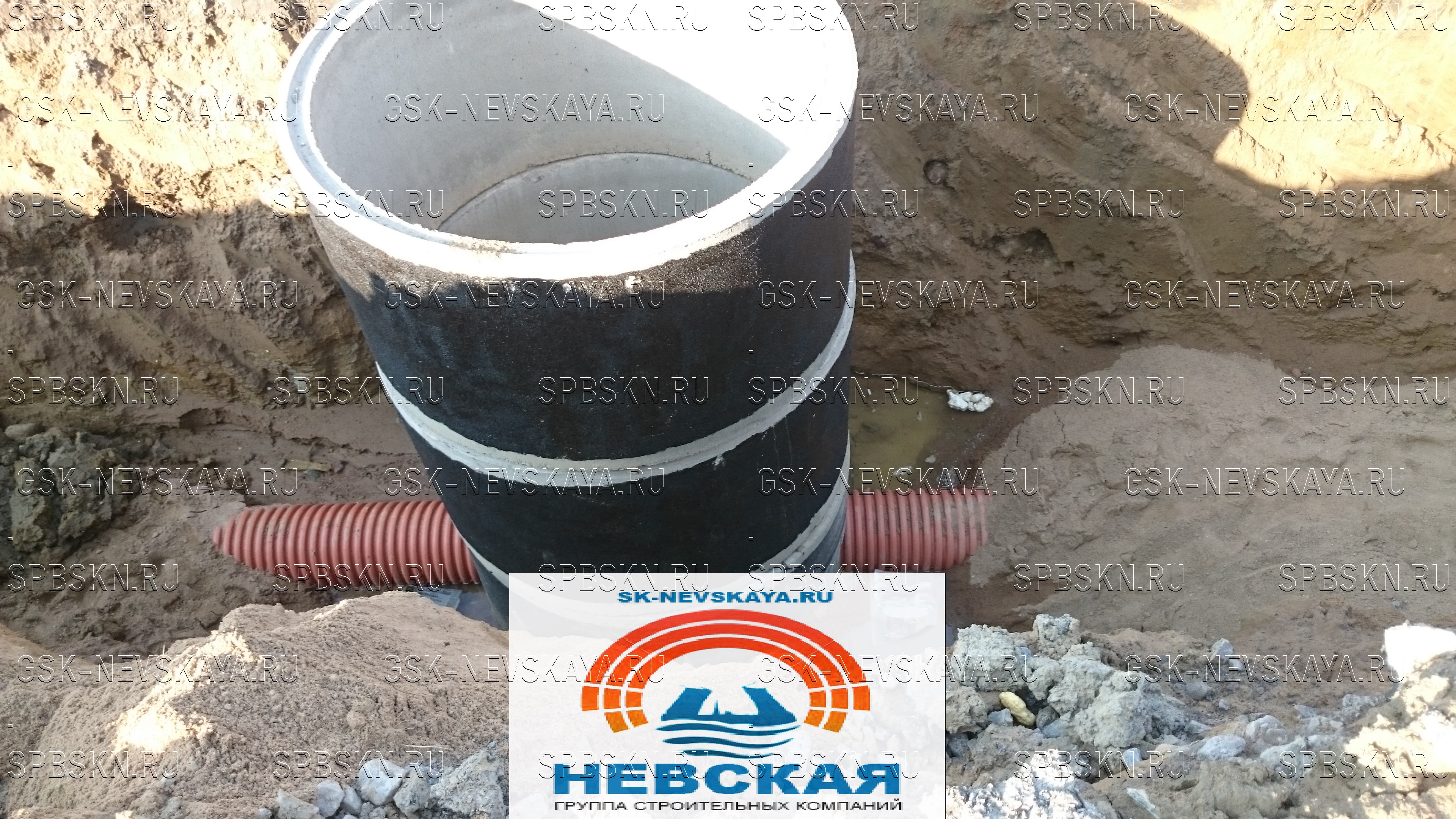 Прокладка наружных сетей канализации ,водопровода и теплотрассы СПб ул.Тихоокеанская дом № 10к1 12к1 14к1 12к2